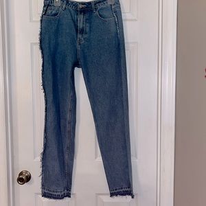 Adika High rise jeans, M, raw edges, 28” waist, 28” inseam